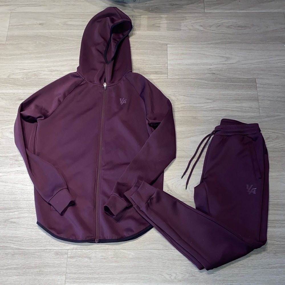 RARE YOUNGLA 2 piece track set full zip hooded jacket and joggers S